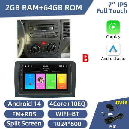 Car Radio For Fiat Idea Lancia Musa 2003-2008 2 Din Android Multimedia Stereo Player Head Unit Autoradio GPS Navigation Carplay