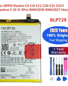 2025 Years 5000mAh BLP729 Original Battery For OPPO Realme 5S 5i 5 Pro Realmi C3 C3i C11 C20 C21 C21Y Narzo 50i Batteries