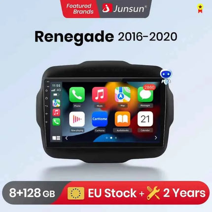 For Jeep Renegade 2014 - 2018 Android Auto Carplay Car Radio Multimedia Video Player GPS Navigation WiFi BT GPS Head Unit 2DIN
