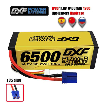 1/2PCS DXF Lipo 3S 4S 2S Battery 7.4V 11.1V 14.8V 8400mAh 6500mAh 6750mAh 7000mAh 5200mAh 9200mah 10000mah Hardcase for RC Car
