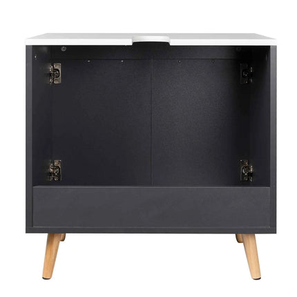Bathroom Cabinet on Feet Practical Storage Under Sink 60x40x60,5cm Vanity Unit Floor-Standing Toilet Furniture