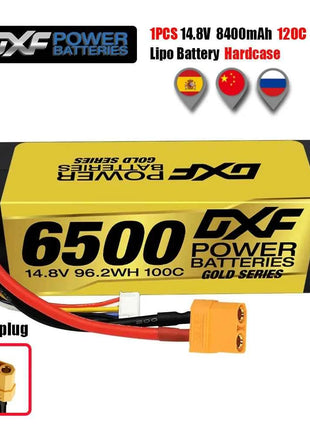 1/2PCS DXF Lipo 3S 4S 2S Battery 7.4V 11.1V 14.8V 8400mAh 6500mAh 6750mAh 7000mAh 5200mAh 9200mah 10000mah Hardcase for RC Car
