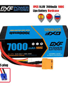 1/2PCS DXF Lipo 3S 4S 2S Battery 7.4V 11.1V 14.8V 8400mAh 6500mAh 6750mAh 7000mAh 5200mAh 9200mah 10000mah Hardcase for RC Car