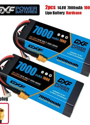 1/2PCS DXF Lipo 3S 4S 2S Battery 7.4V 11.1V 14.8V 8400mAh 6500mAh 6750mAh 7000mAh 5200mAh 9200mah 10000mah Hardcase for RC Car