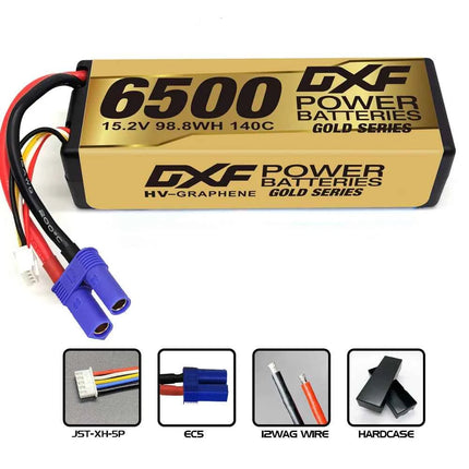1/2PCS DXF Lipo 3S 4S 2S Battery 7.4V 11.1V 14.8V 8400mAh 6500mAh 6750mAh 7000mAh 5200mAh 9200mah 10000mah Hardcase for RC Car