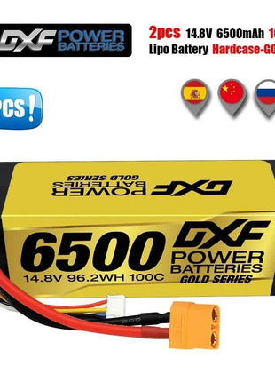 1/2PCS DXF Lipo 3S 4S 2S Battery 7.4V 11.1V 14.8V 8400mAh 6500mAh 6750mAh 7000mAh 5200mAh 9200mah 10000mah Hardcase for RC Car