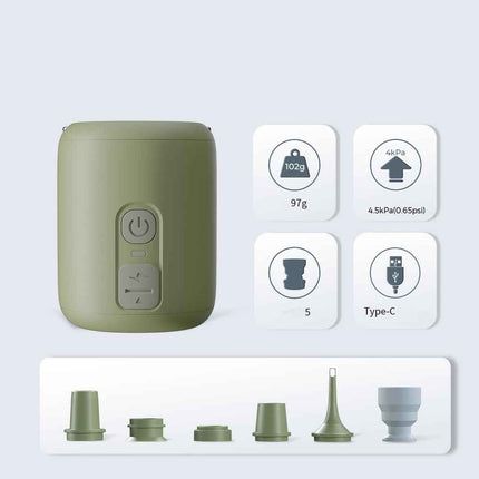Outdoor multi-functional portable electric mini with lighting with light lithium air cushion wireless pump