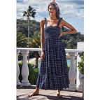 Printed navy blue dots / S
