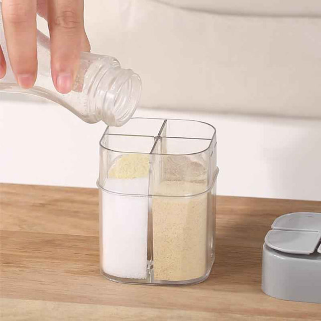 4 in 1 Camping Hike seasoning jar Outdoor cooking grill Barbecue Spice dispenser Camping supplies Cookware equipment accessories