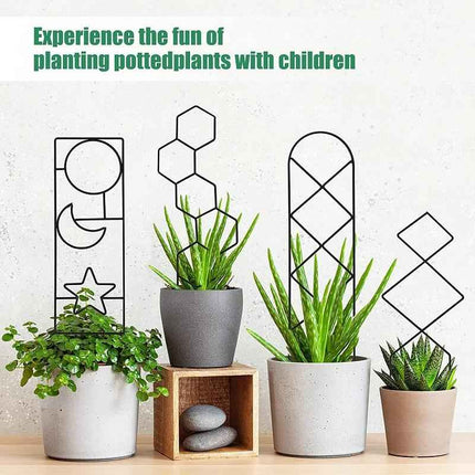 Supporto Stelo Rampicante con Griglia per Vasi - Decorazione Giardino
