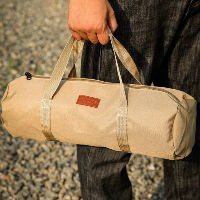 Outdoor Ground Stud Bag Camping Tent Stud Bag Cylindrical Pile Storage Backpack Portable Miscellaneous Bag Storage Box Kit