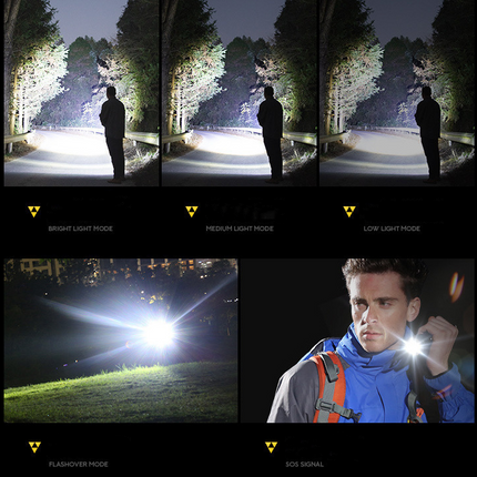 30W white laser super bright flashlight ABS lightweight focusing long range emergency red and blue flashlight
