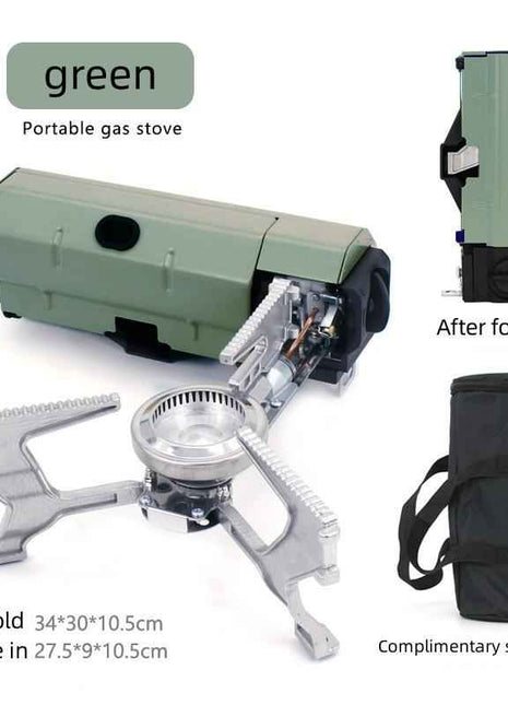 2600W Portable folding stove Camping gas range Outdoor hiking BBQ Travel Cooking grill Cookware Box gas range