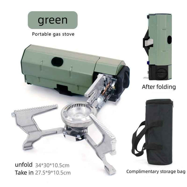 2600W Portable folding stove Camping gas range Outdoor hiking BBQ Travel Cooking grill Cookware Box gas range