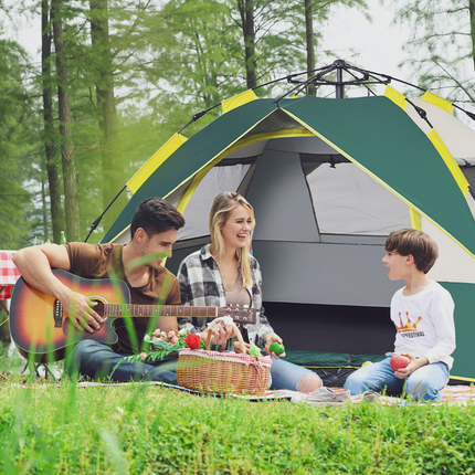 Automatic quick opening tent outdoor thick rain camping tent free of camping tents on foot