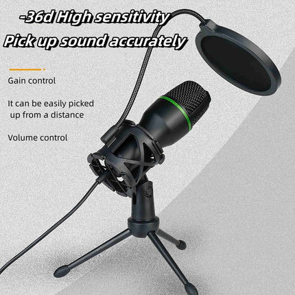 USB microphone RGB Microfone Condensador Wired gaming microphone for podcasting studio streaming laptop desktop computers