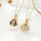 Gold gold blue and white zircon