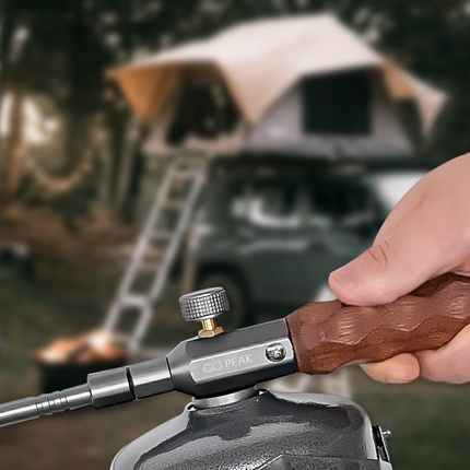 Camping long flame igniter Outdoor portable wooden handle burner Picnic barbecue gas gun Detachable stove kit