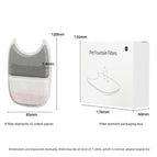 White / 8 filter elements 32 cotton pieces