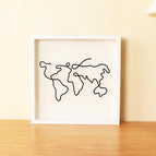 15*15cm / White frame (map version)