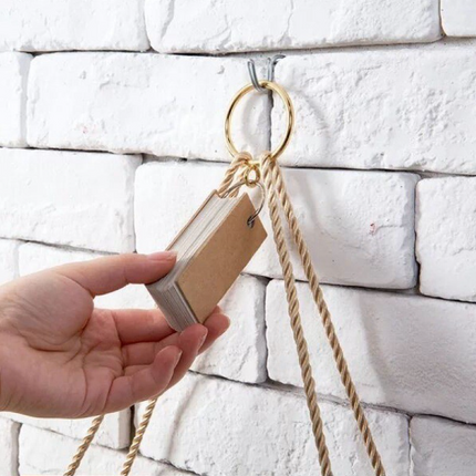 Wall decoration hanging rope storage rack Flower pot storage rack hanging wooden decoration hanging basket