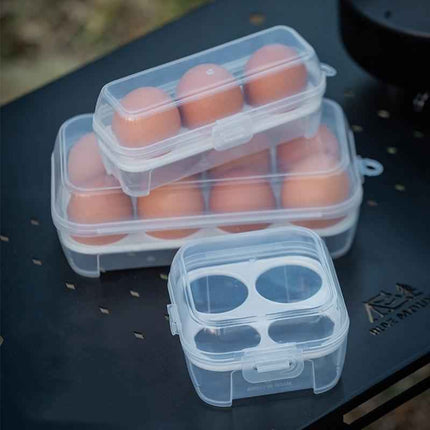 3/4/8 Mesh Transparent portable egg carton Shock-proof camping picnic egg storage box Refrigerator camping egg container