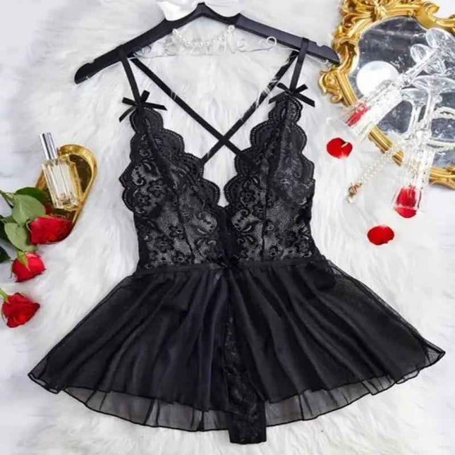 FFOrder Sexy Lingerie For Women, Sexy Mesh See-Through Suspender Pajamas