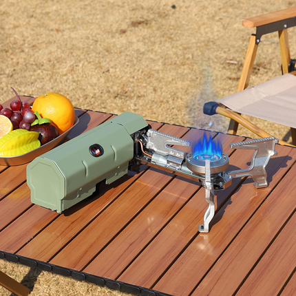 2600W Portable folding stove Camping gas range Outdoor hiking BBQ Travel Cooking grill Cookware Box gas range