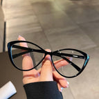 Tall black frame / Blue light blocking flat mirror