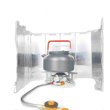10-plate collapsible gas stove wind shield Outdoor camping cooking stove wind shield Aluminum alloy stove wind shield