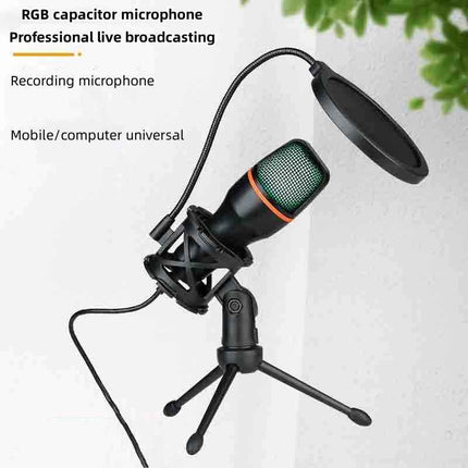 USB microphone RGB Microfone Condensador Wired gaming microphone for podcasting studio streaming laptop desktop computers