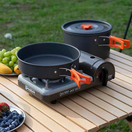 Pot grill Camping picnic equipment Portable pot set set wilderness picnic stove