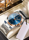 P930 Rose Gold Blue Surface Steel Belt