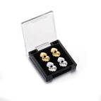 1 pair of silver and 1 pair of gold-boxed