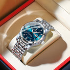 Silver Shell Blue Surface Steel Belt