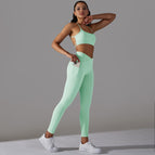 Green / XS / Bra + Pants Set
