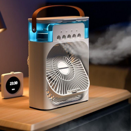 3 In 1 Fan AIr Conditioner Household Small Air Cooler LED Night Light Portable Humidifier Air Adjustment Fan Office Home Fan New