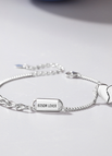 Within eight letters / Couple Bracelet For Women / 925 Silver