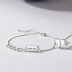 Within eight letters / Couple Bracelet For Women / 925 Silver